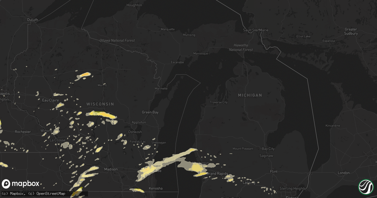 Hail map in Michigan on June 17, 2014
