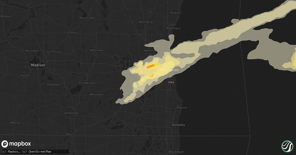 Hail map in New Berlin, WI on June 17, 2014