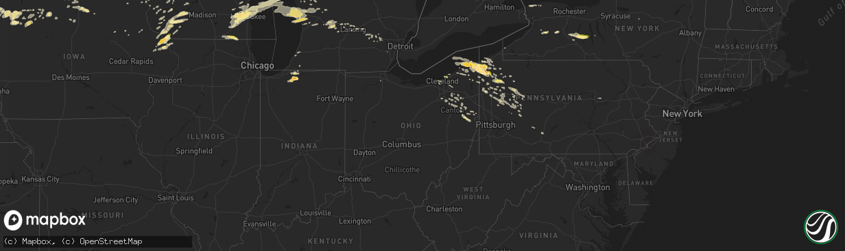 Hail map in Ohio on June 17, 2014