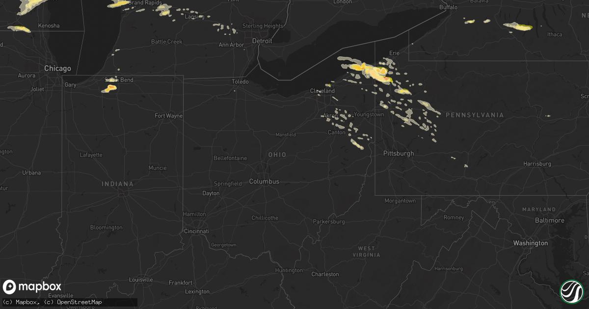 Hail map in Ohio on June 17, 2014