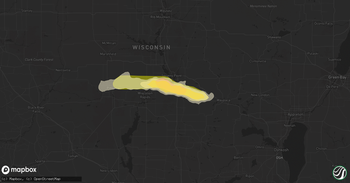Hail map in Plover, WI on June 17, 2014