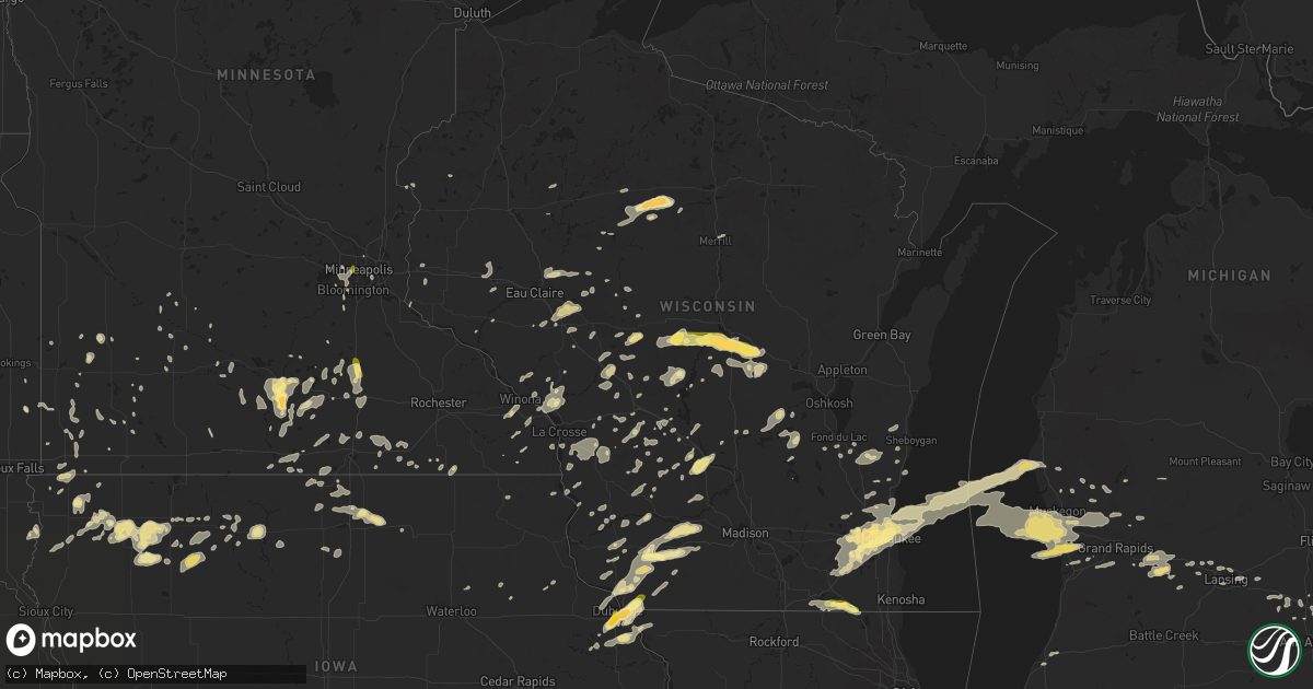 Hail map in Wisconsin on June 17, 2014