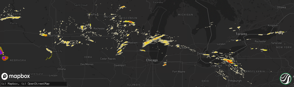 Hail map on June 17, 2014