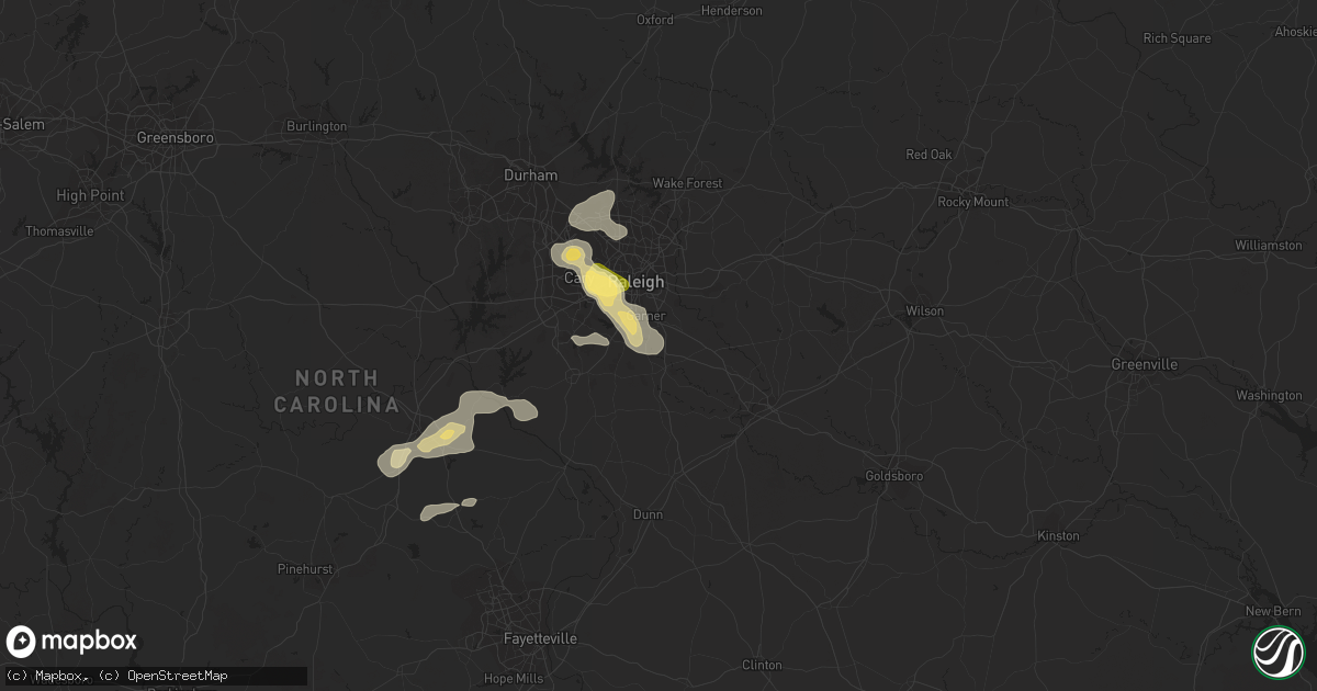 Hail map in Garner, NC on June 17, 2015