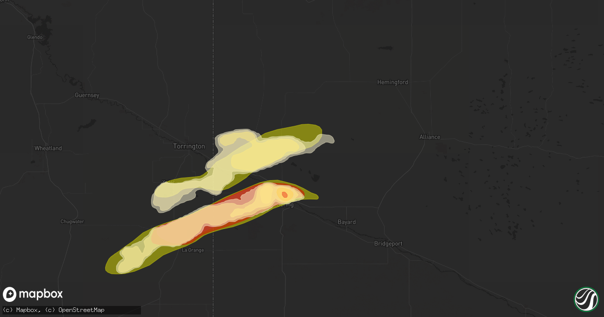 Hail map in Scottsbluff, NE on June 17, 2015