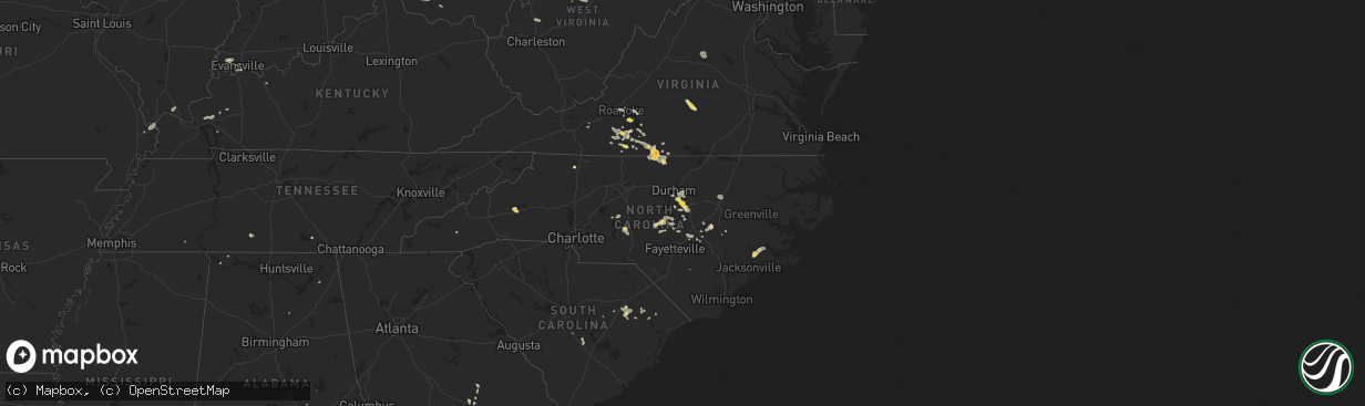 Hail map on June 17, 2015