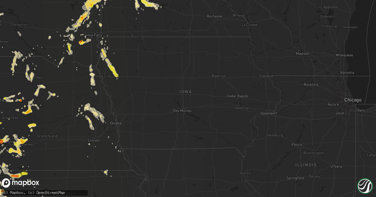 Hail map in Iowa on June 17, 2016