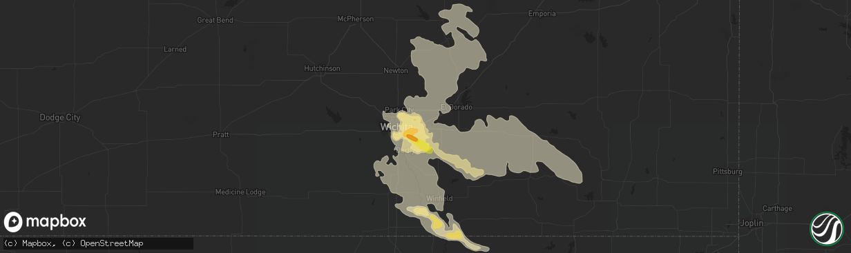 Hail map in Andover, KS on June 17, 2017