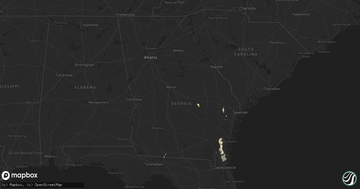 Hail map in Georgia on June 17, 2017