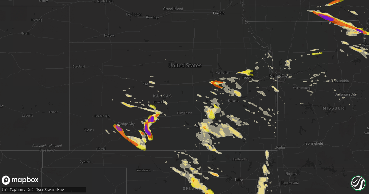 Hail map in Kansas on June 17, 2017