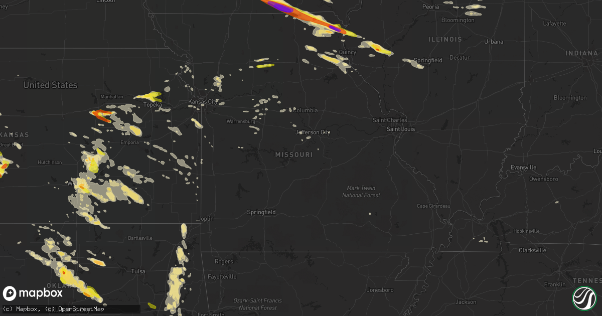 Hail map in Missouri on June 17, 2017