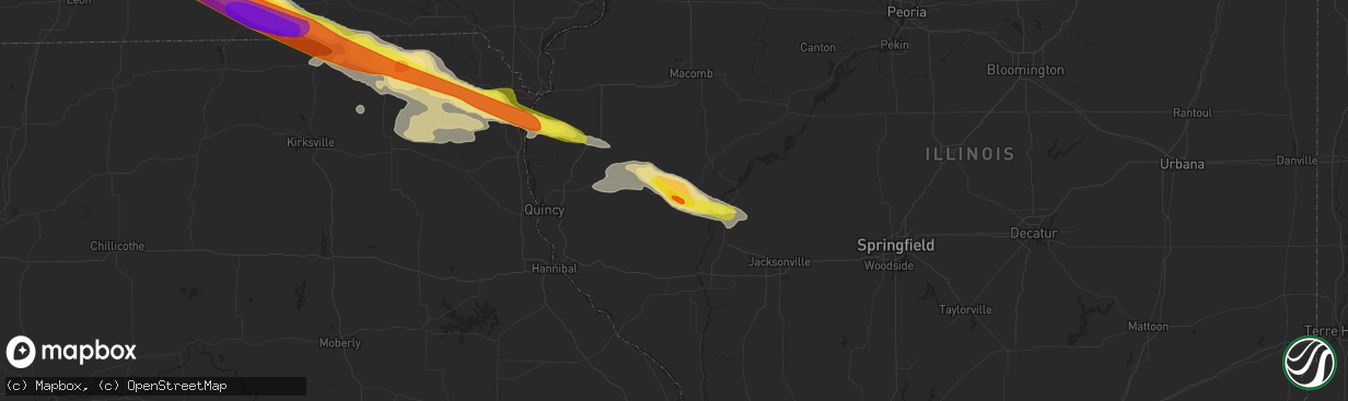 Hail map in Mount Sterling, IL on June 17, 2017