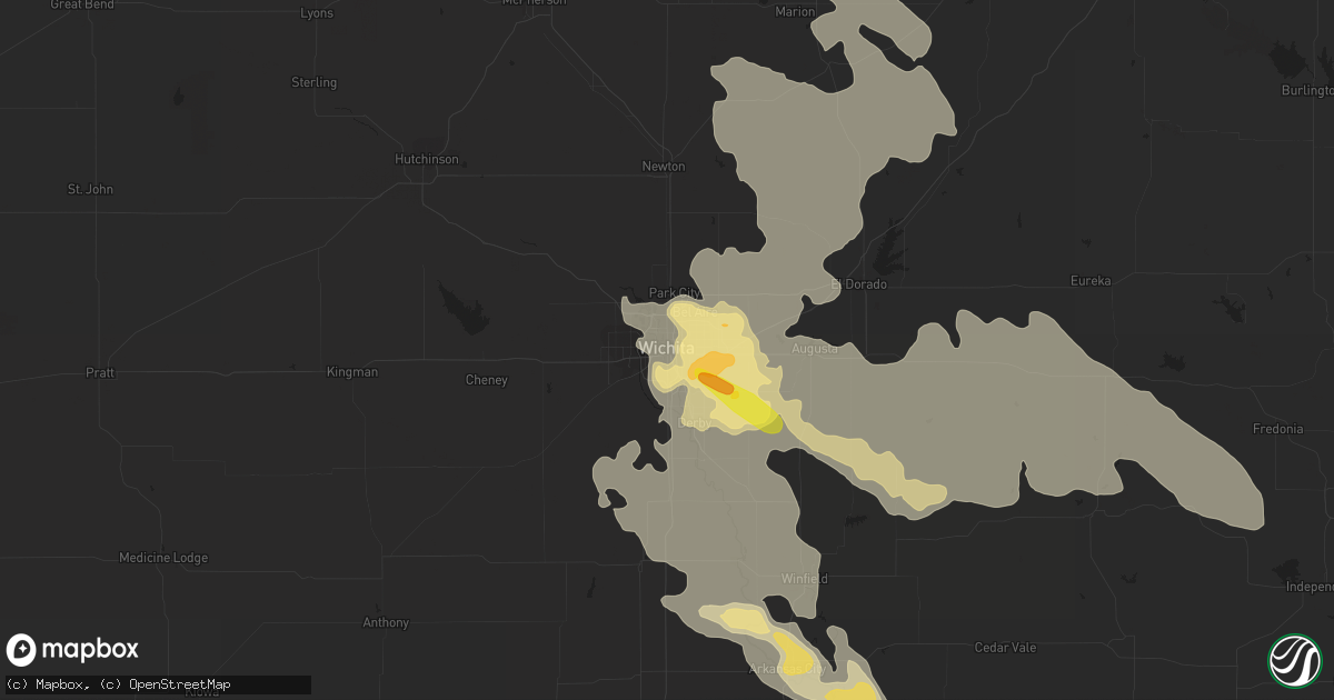 Hail map in Wichita, KS on June 17, 2017