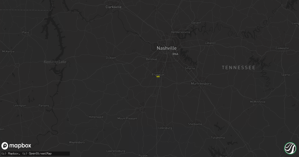 Hail map in Franklin, TN on June 17, 2018
