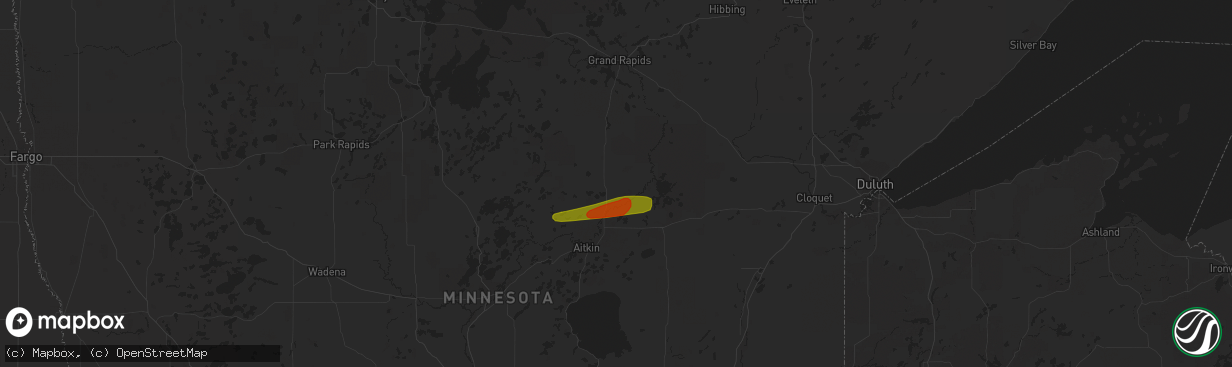 Hail map in Palisade, MN on June 17, 2018