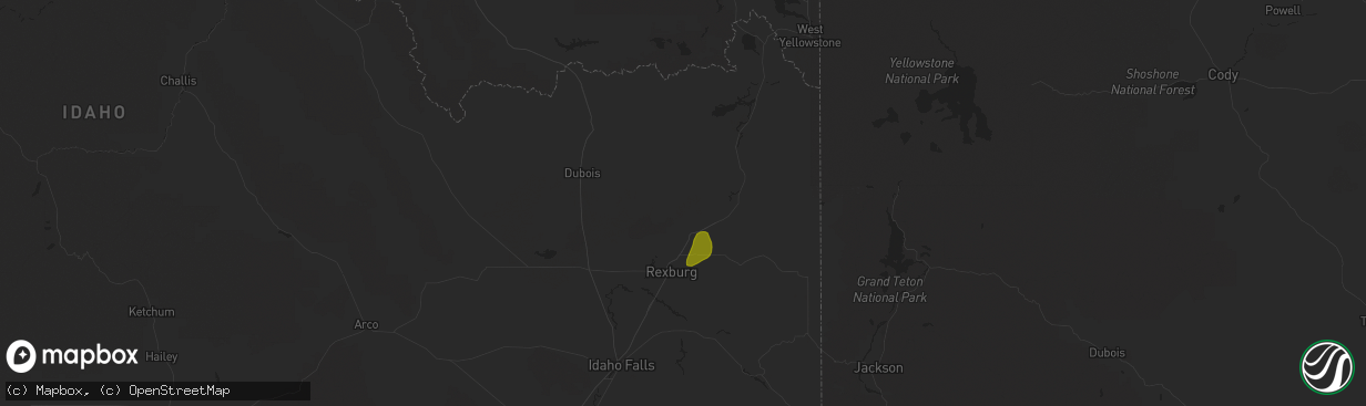 Hail map in Saint Anthony, ID on June 17, 2018