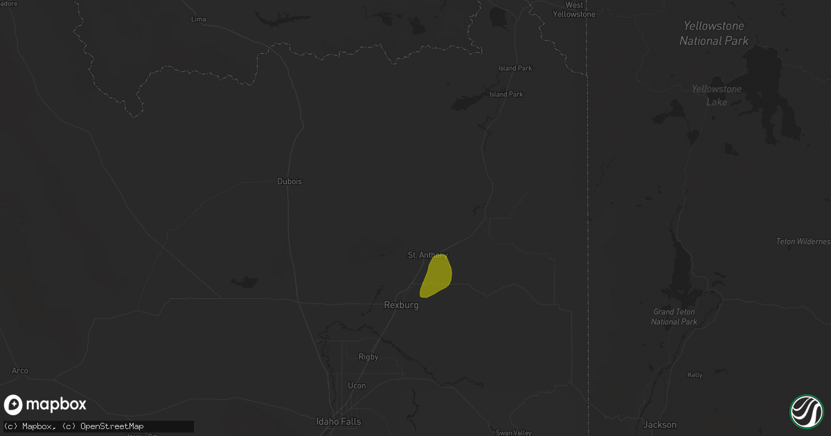 Hail map in Saint Anthony, ID on June 17, 2018