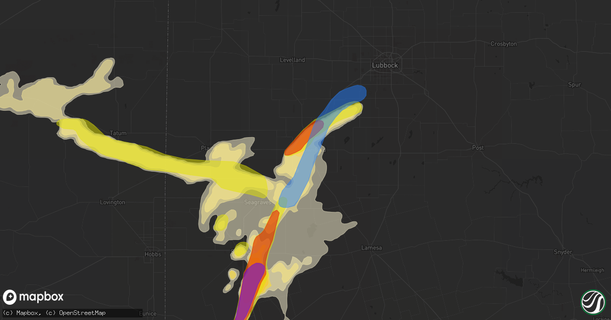 Hail map in Brownfield, TX on June 17, 2019