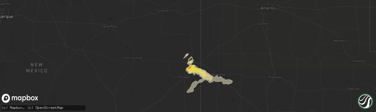 Hail map in Clovis, NM on June 17, 2019