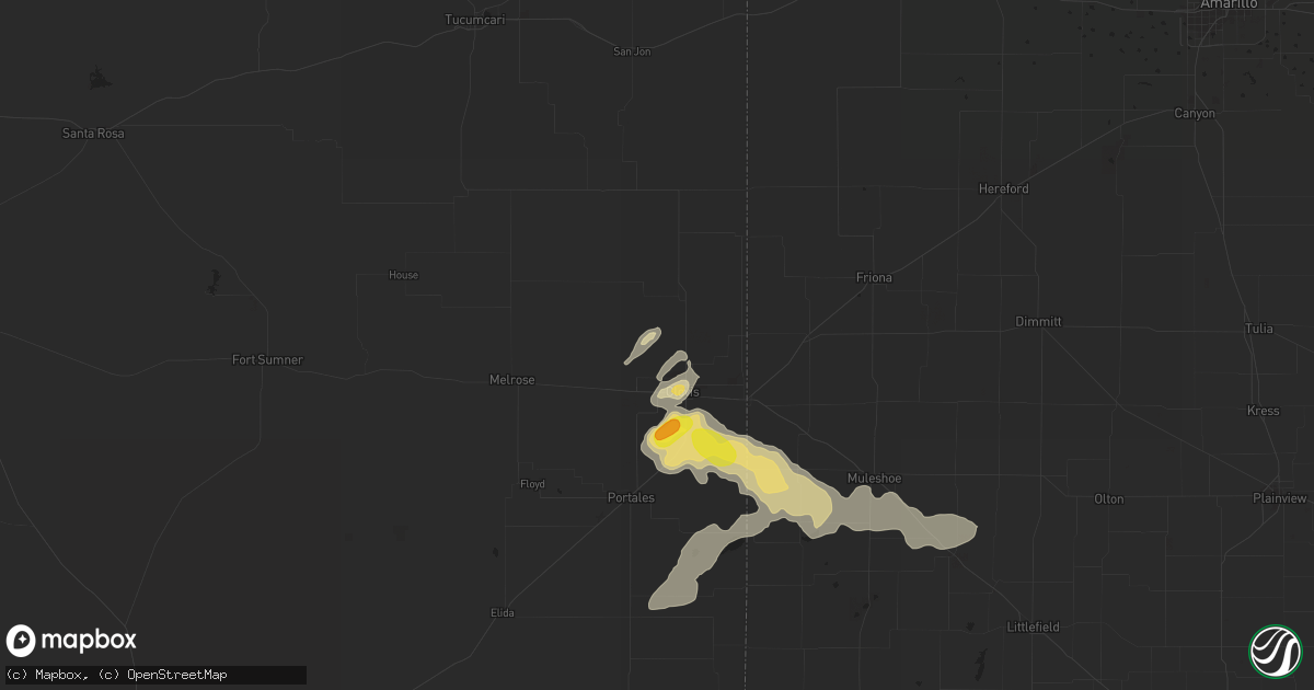 Hail map in Clovis, NM on June 17, 2019