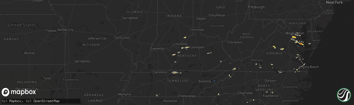 Hail map in Kentucky on June 17, 2019