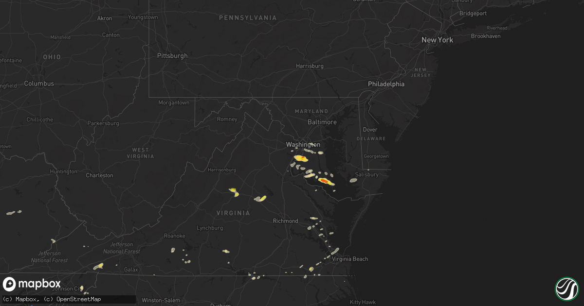 Hail map in Maryland on June 17, 2019