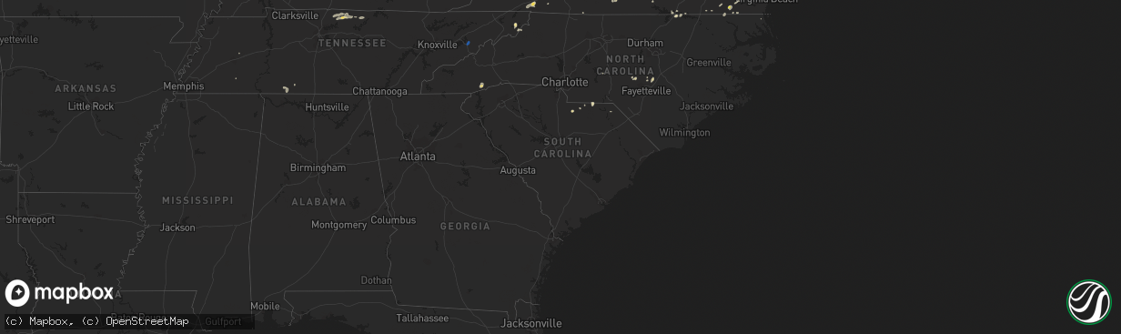 Hail map in South Carolina on June 17, 2019