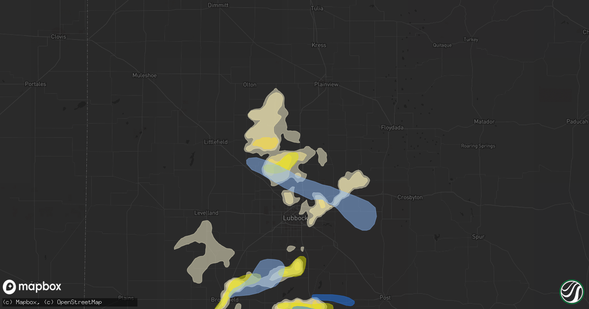 Hail map in Abernathy, TX on June 17, 2020