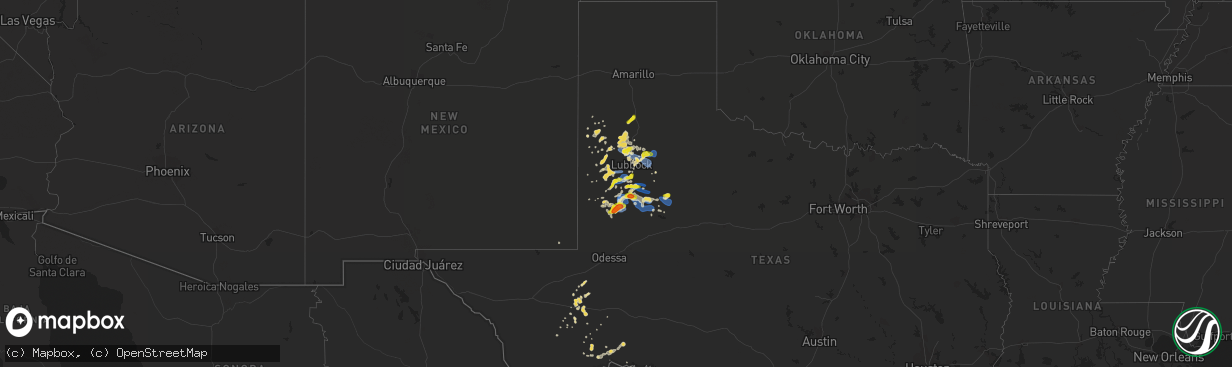 Hail map on June 17, 2020