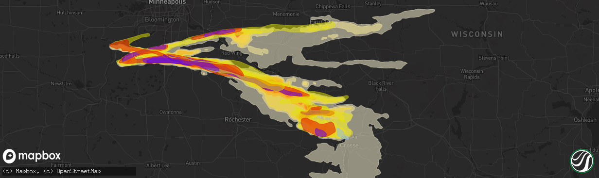 Hail map in Cochrane, WI on June 17, 2021