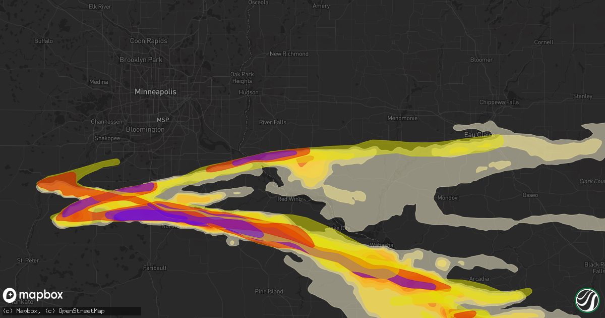 Hail map in Ellsworth, WI on June 17, 2021