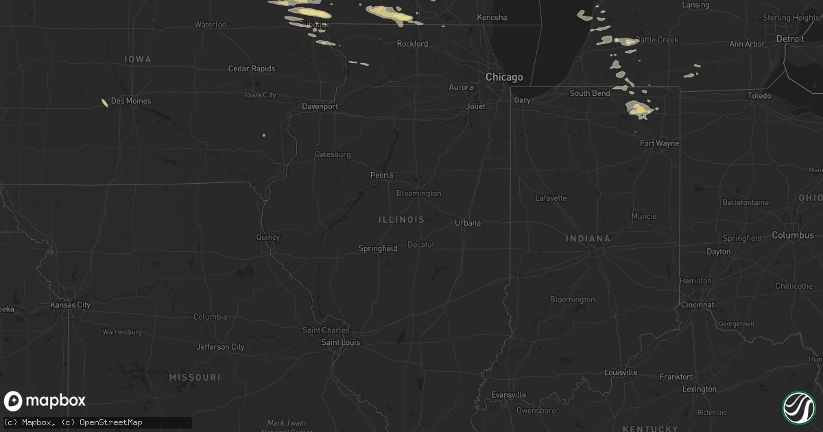 Hail map in Illinois on June 17, 2021