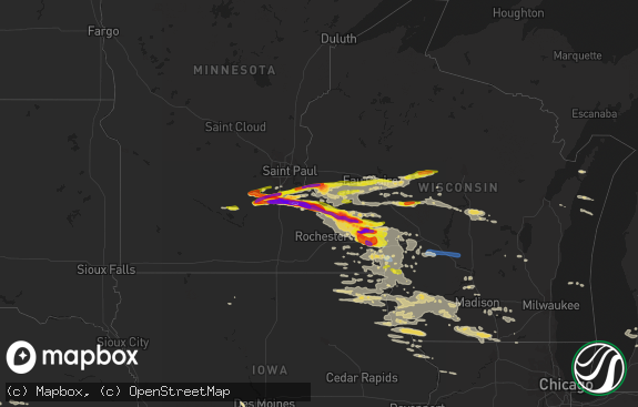 Hail map preview on 06-17-2021