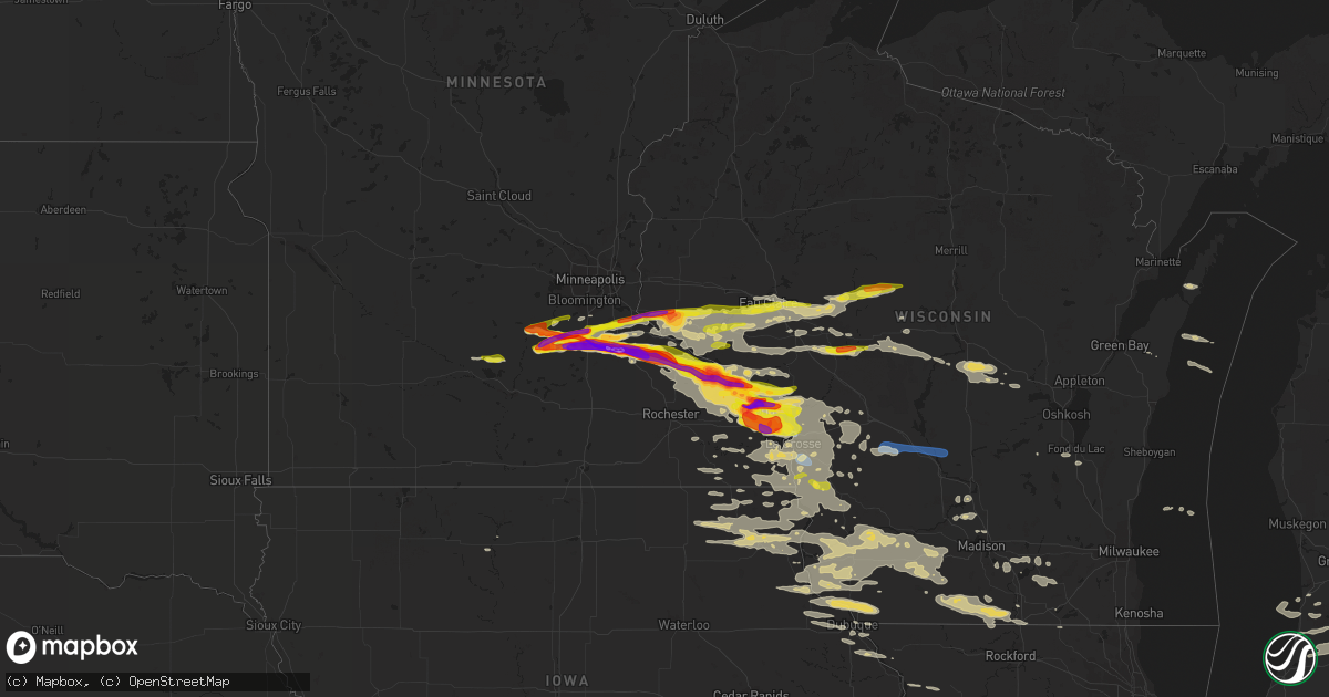Hail map on June 17, 2021