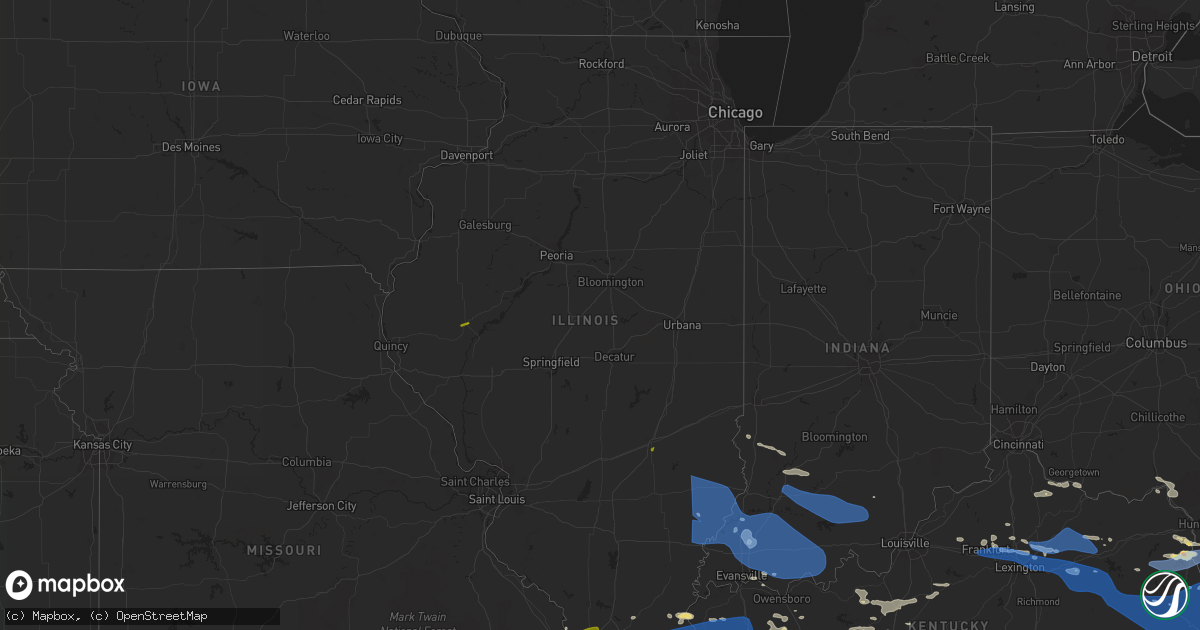 Hail map in Illinois on June 17, 2022