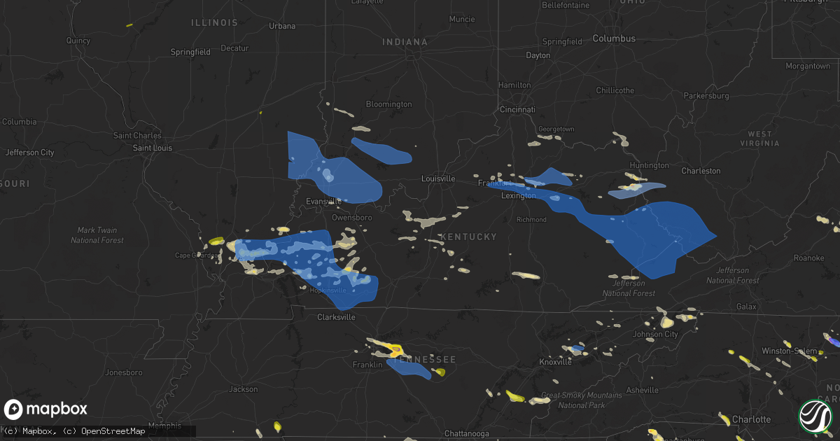 Hail map in Kentucky on June 17, 2022
