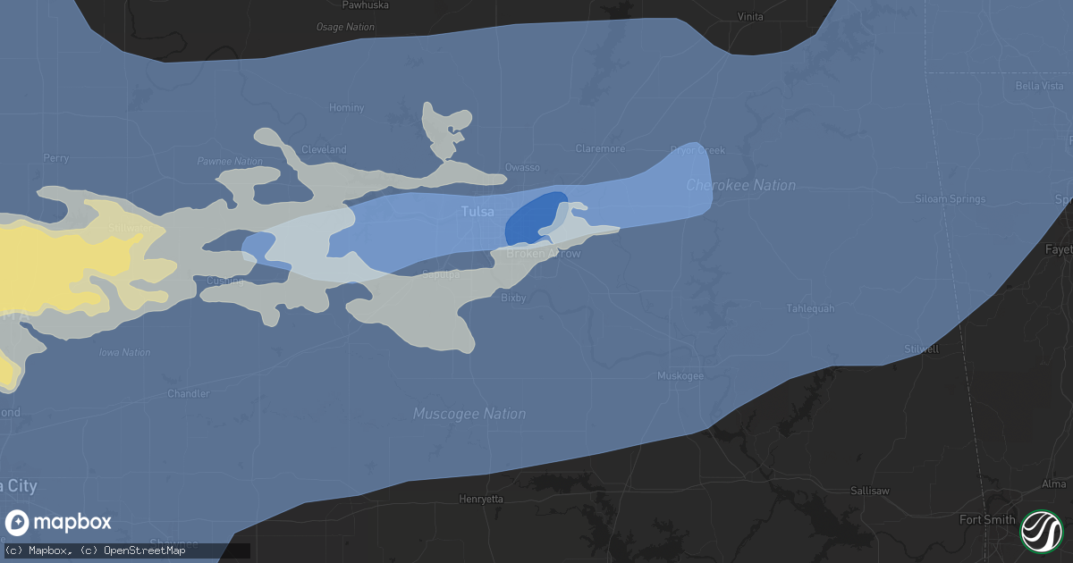 Hail map in Broken Arrow, OK on June 17, 2023