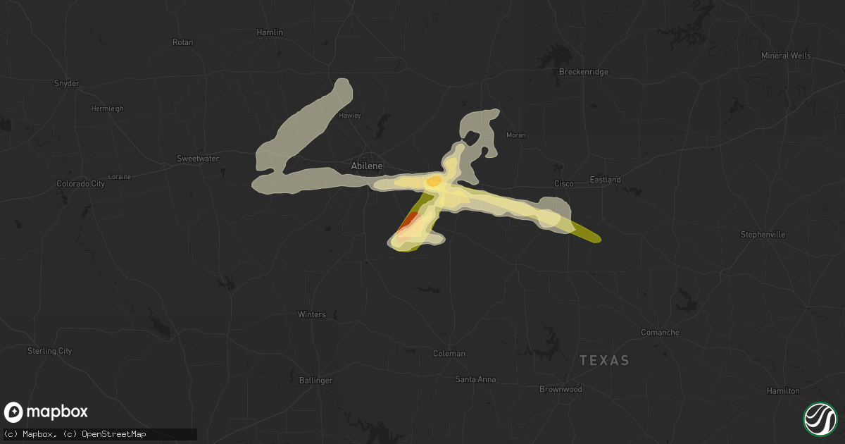 Hail map in Clyde, TX on June 17, 2023