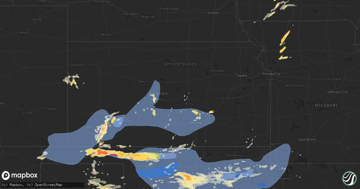 Hail map in Kansas on June 17, 2023