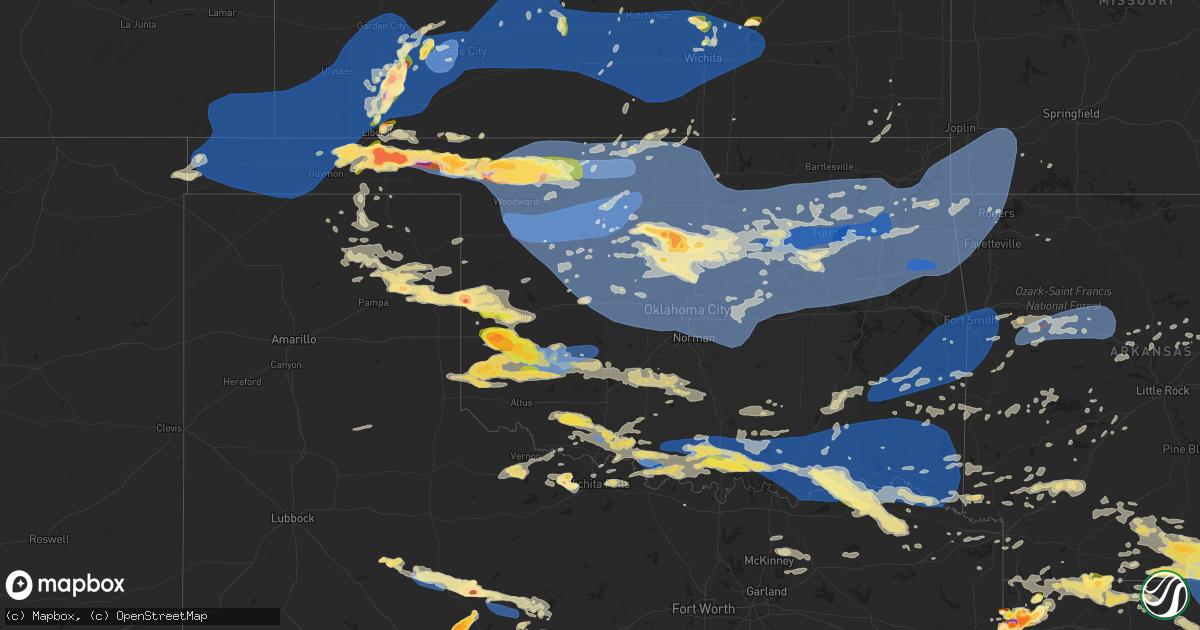 Hail map in Oklahoma on June 17, 2023