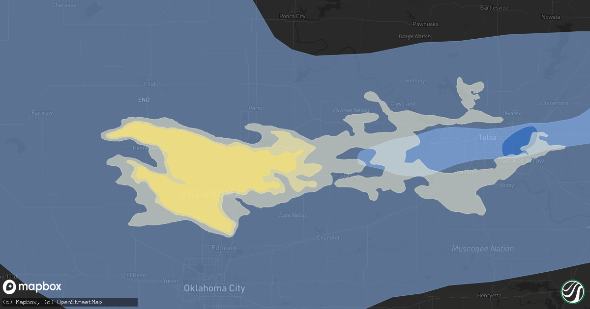 Hail map in Stillwater, OK on June 17, 2023