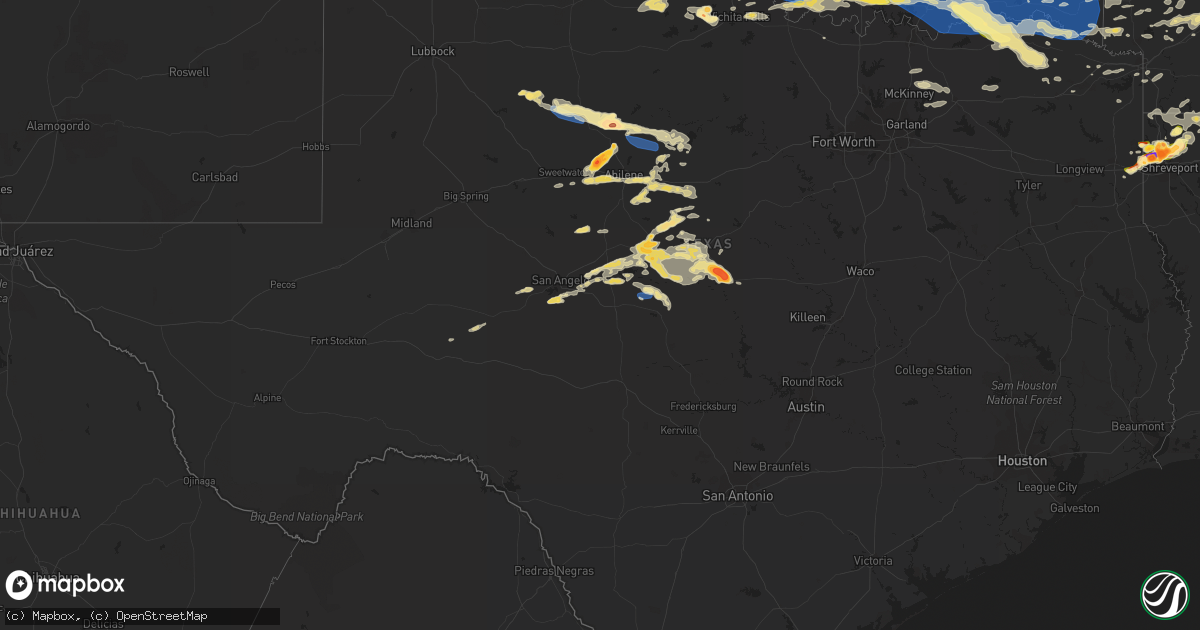 Hail map in Texas on June 17, 2023