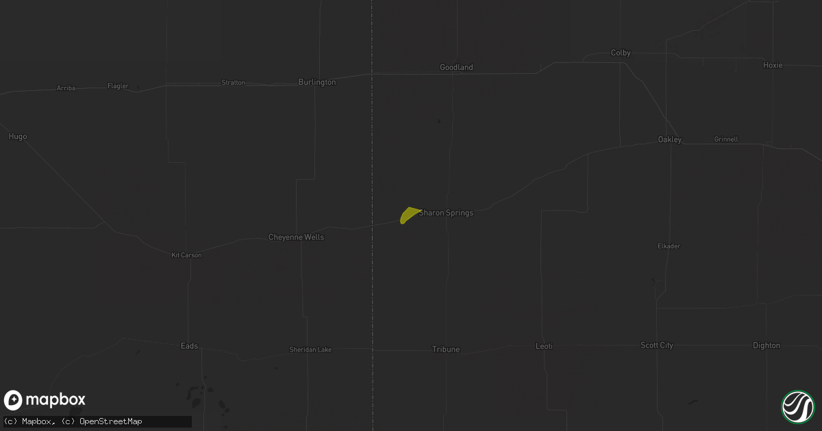 Hail map in Weskan, KS on June 17, 2023