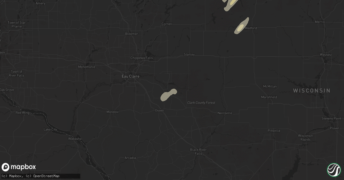 Hail map in Augusta, WI on June 17, 2024