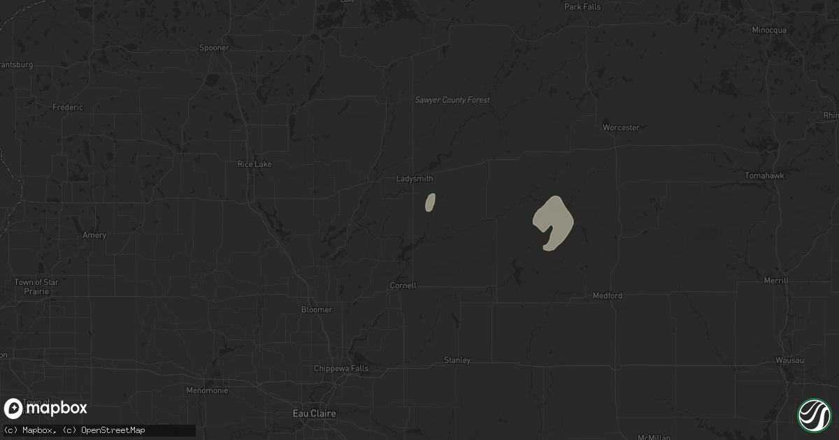 Hail map in Conrath, WI on June 17, 2024