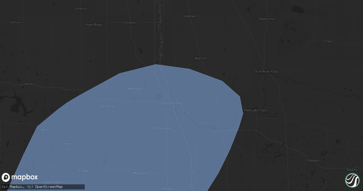Hail map in East Grand Forks, MN on June 17, 2024