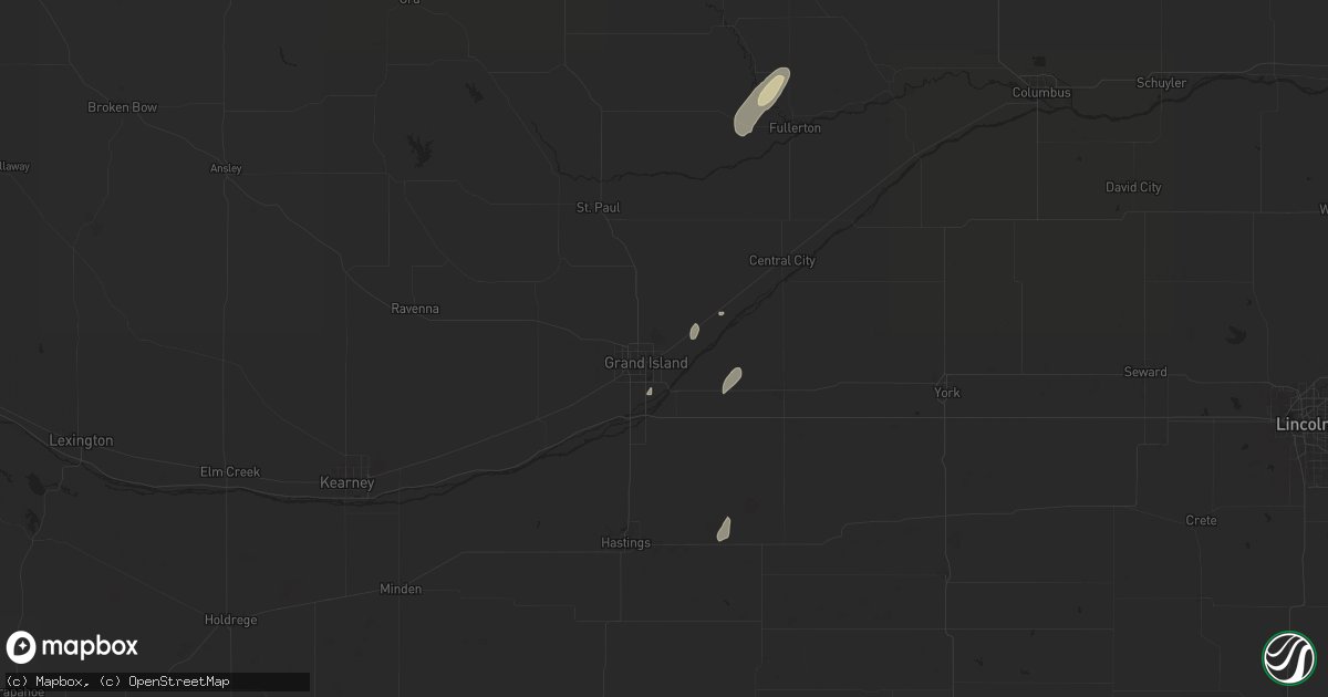 Hail map in Grand Island, NE on June 17, 2024
