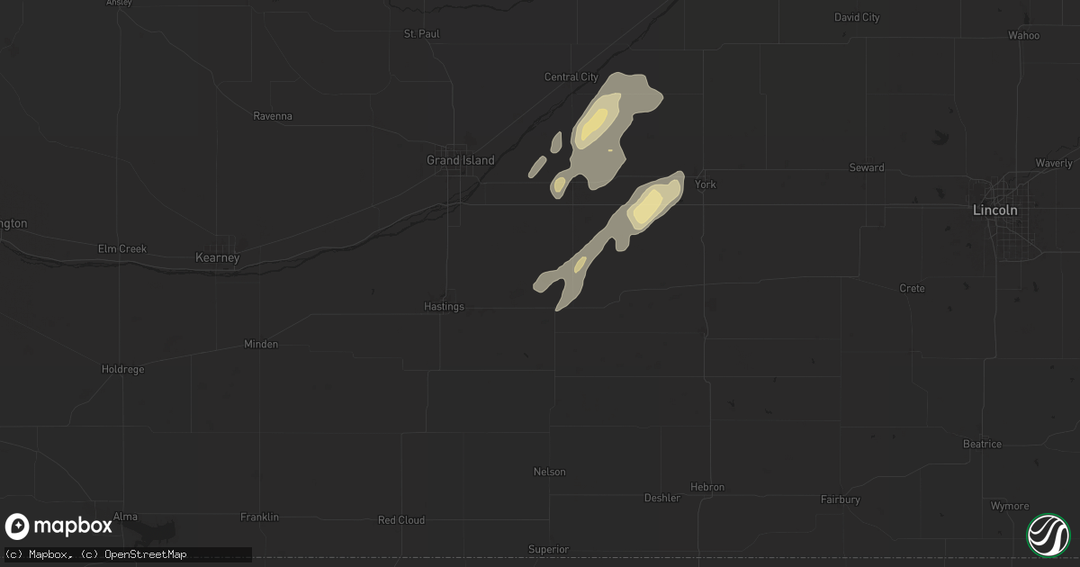 Hail map in Harvard, NE on June 17, 2024
