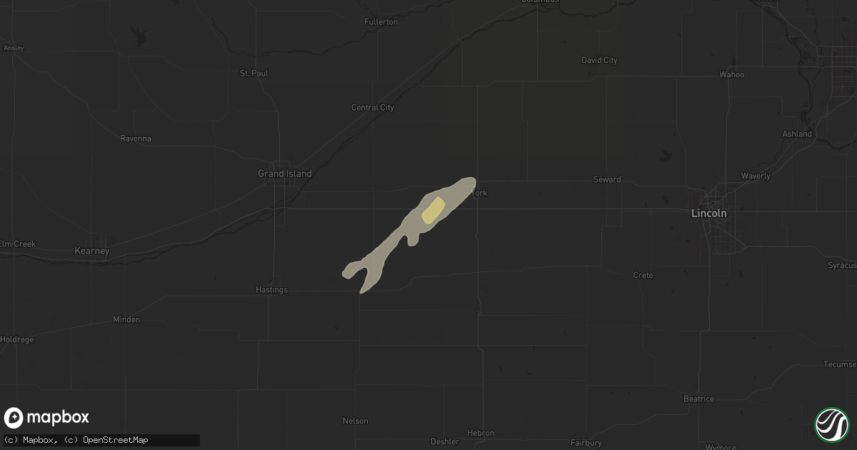 Hail map in Henderson, NE on June 17, 2024