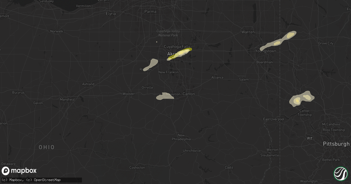 Hail map in Massillon, OH on June 17, 2024